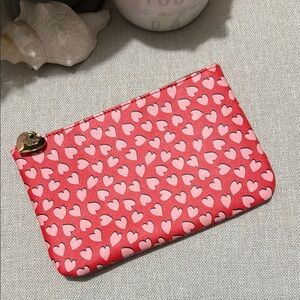 Ipsy Heart Themed MakeUp Bag-Red/Pink-EUC